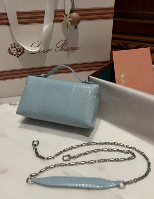 wholesale quality loro piana l19 python skin ice blue